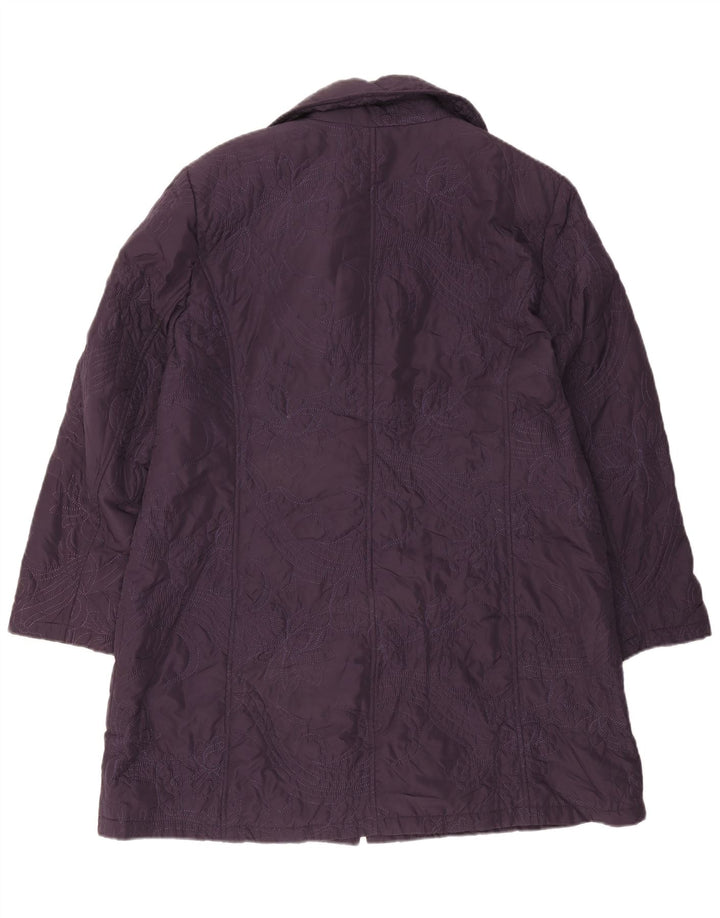 Marks & Spencer Abrigo Autograph para Mujer UK 40 XL Poliéster Púrpura