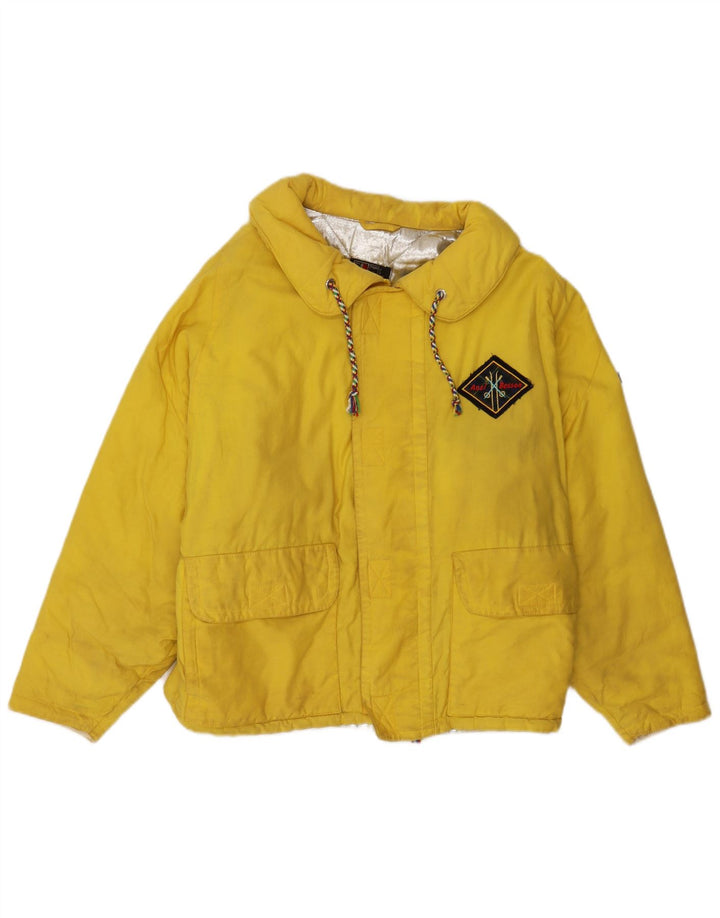 Anzi Besson Chaqueta acolchada extragrande para mujer UK 10 Small Yellow Cotton