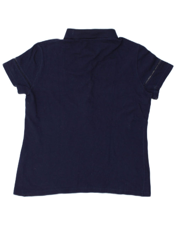 Polo Lacoste Mujer Talla 46 XL Azul Marino Algodón
