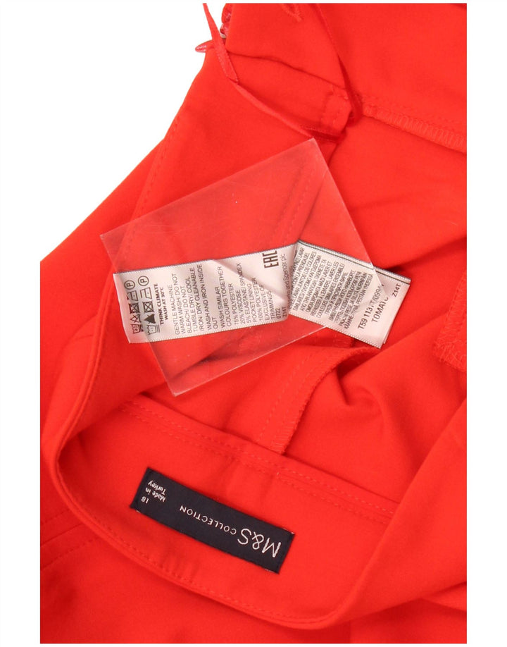MARKS & SPENCER Pantalones chinos cónicos para mujer UK 18 XL W34 L28 Naranja
