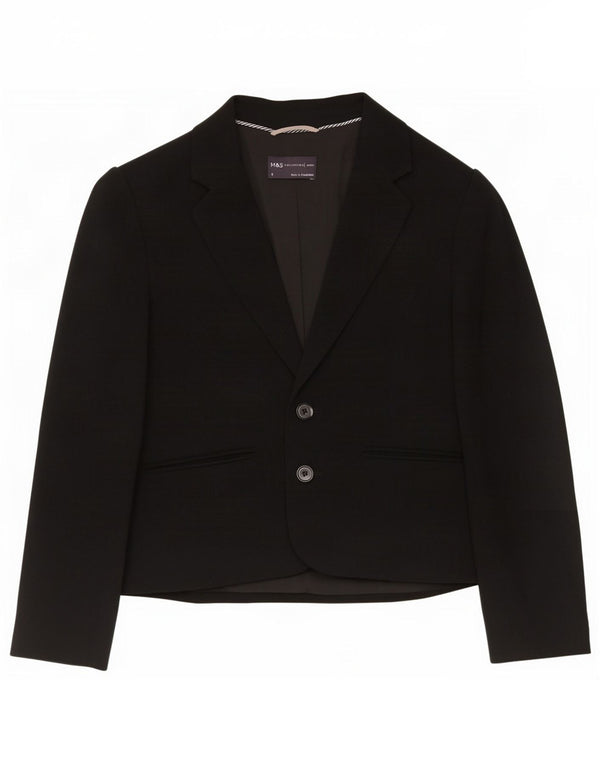Marks & Spencer Chaqueta tipo blazer de 2 botones para mujer UK 6 XS Poliéster negro