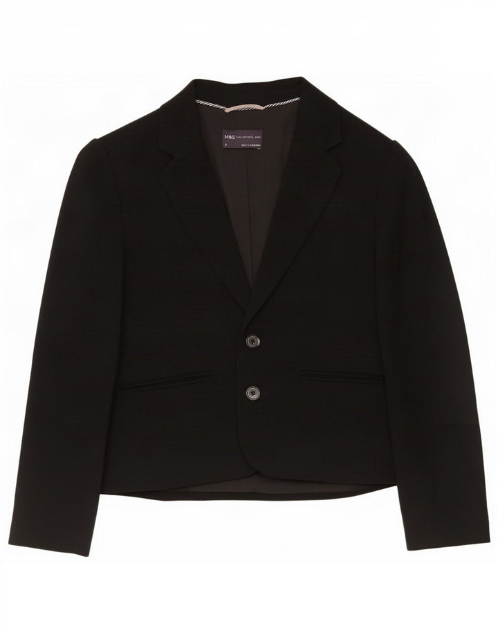 Marks & Spencer Chaqueta tipo blazer de 2 botones para mujer UK 6 XS Poliéster negro