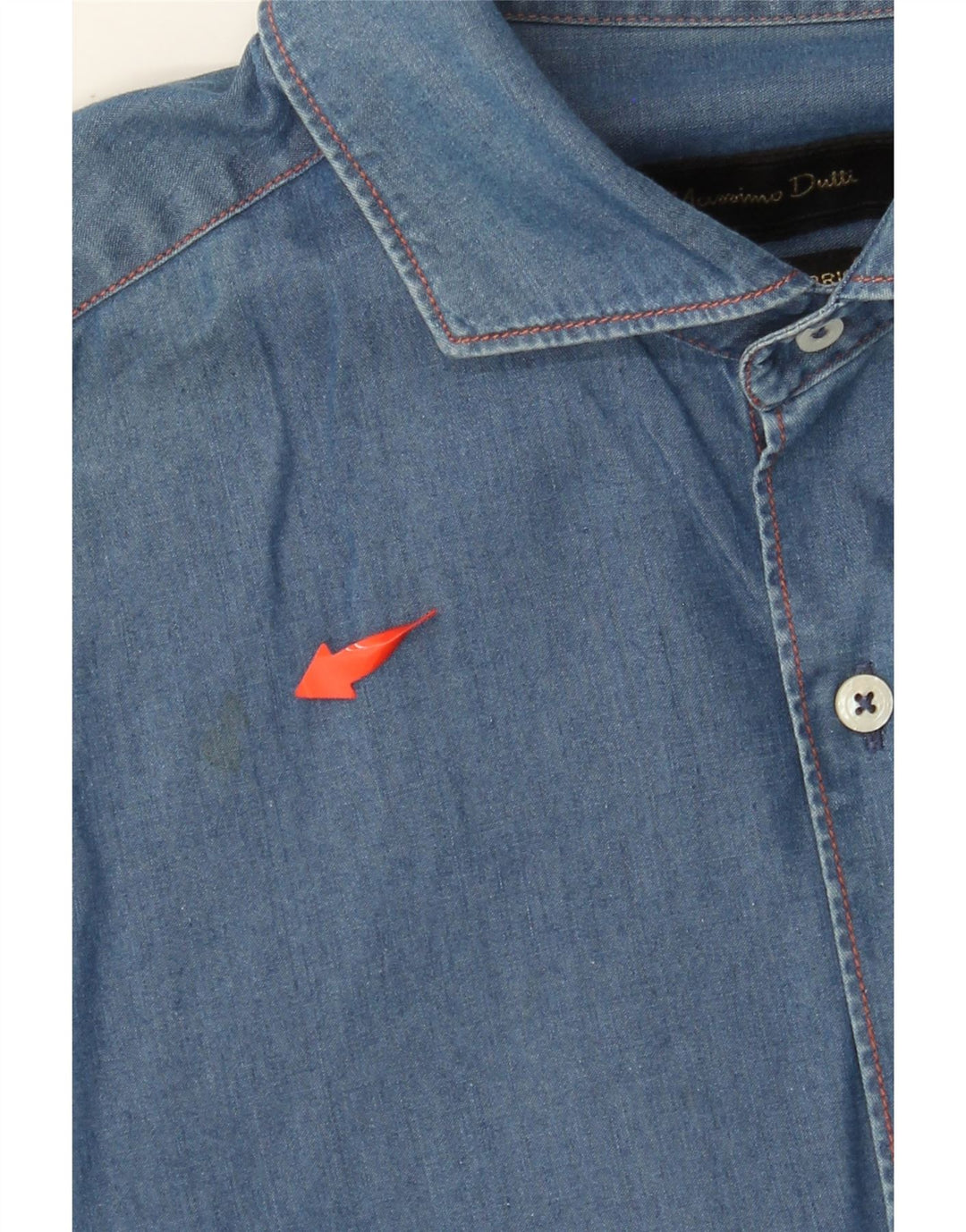 MASSIMO DUTTI Camisa Vaquera Hombre Azul Medio