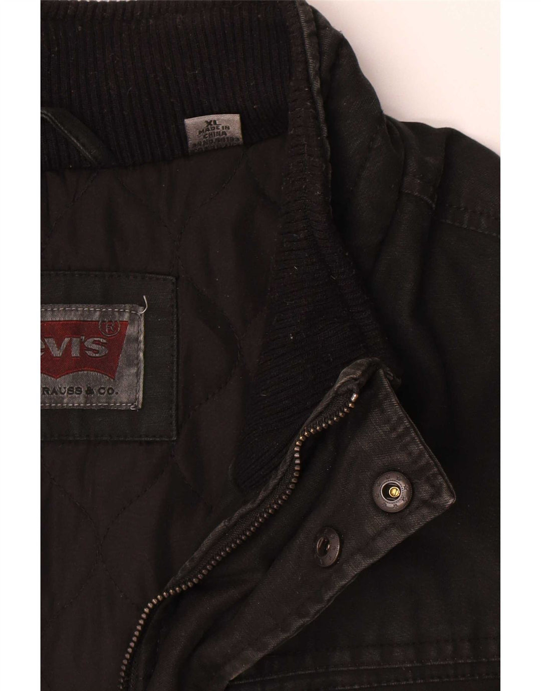 Levi's Chaqueta utilitaria para hombre UK 42 XL Algodón negro
