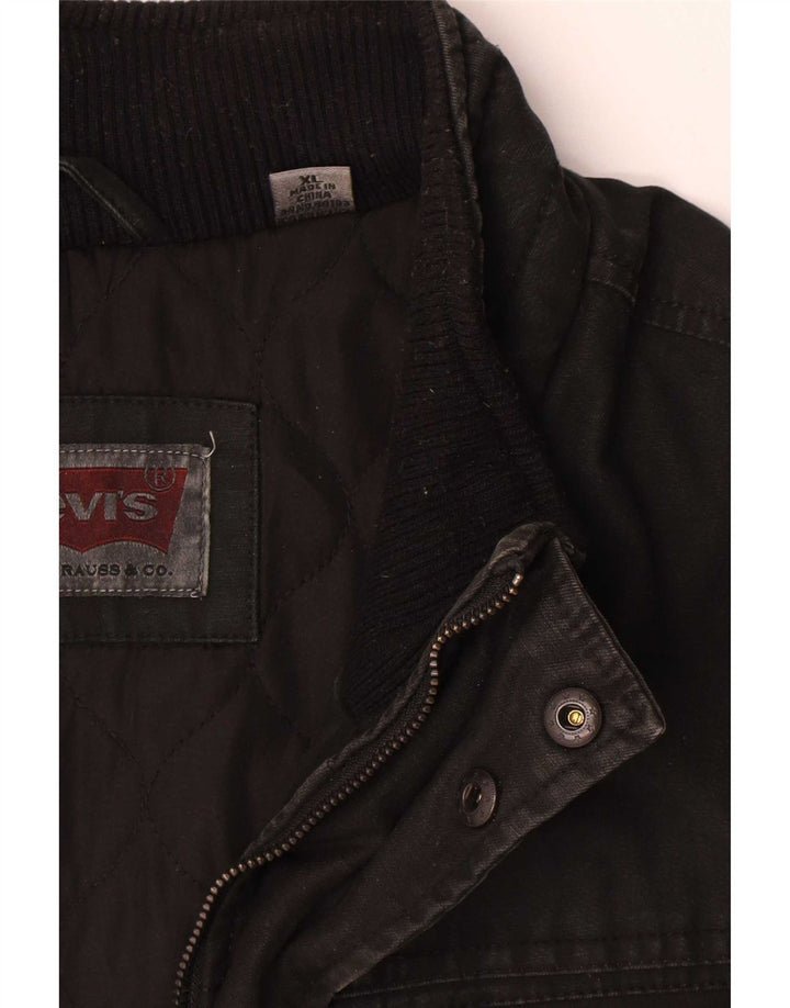 Levi's Chaqueta utilitaria para hombre UK 42 XL Algodón negro
