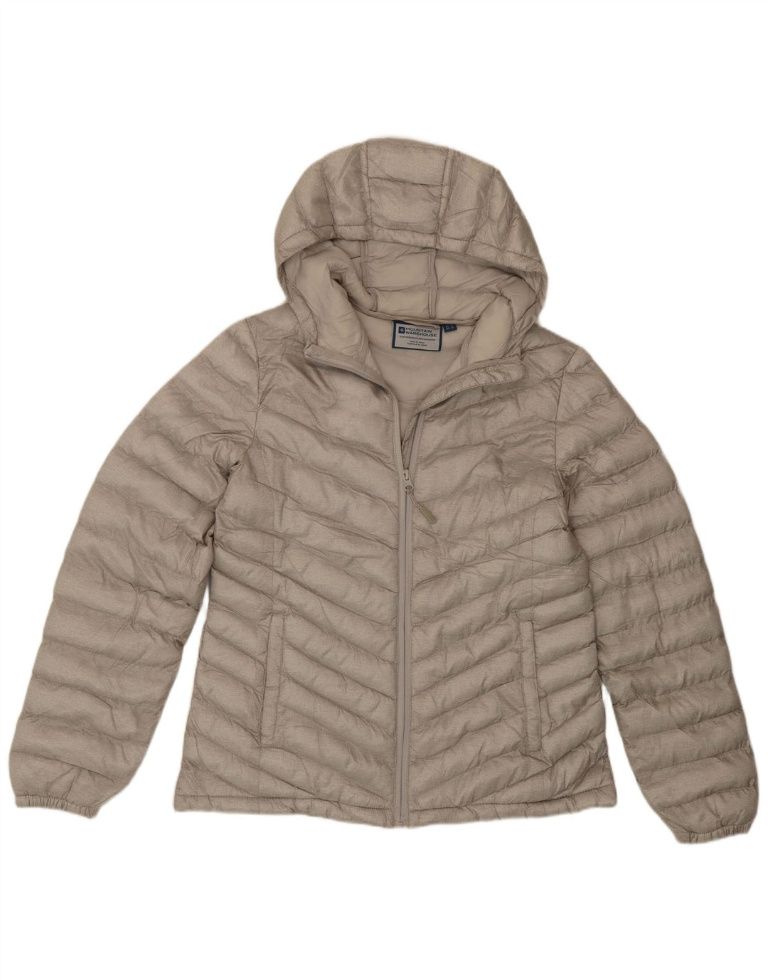 Chaqueta acolchada con capucha para mujer Mountain Warehouse UK 42 Poliéster beige medio
