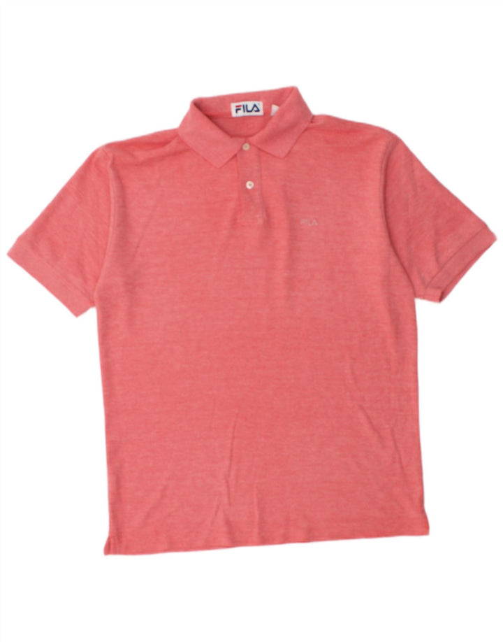 Polo Fila para hombre IT 48 Algodón moteado rojo mediano