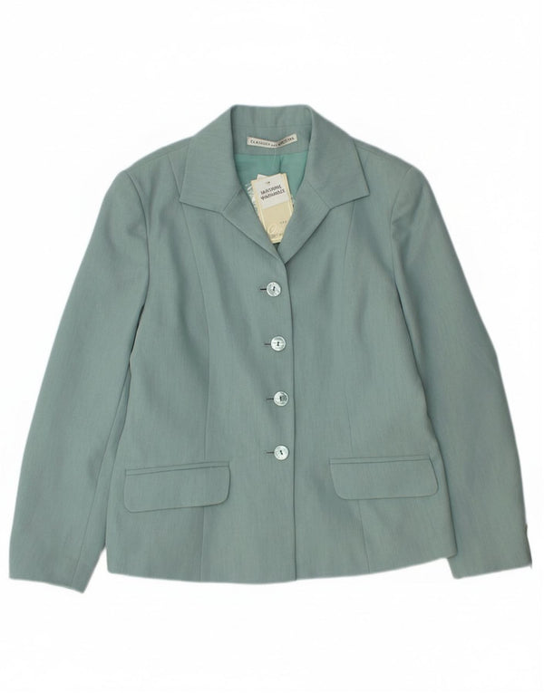 St. Bernard Chaqueta tipo blazer de 4 botones para mujer UK 44 Poliéster verde medio