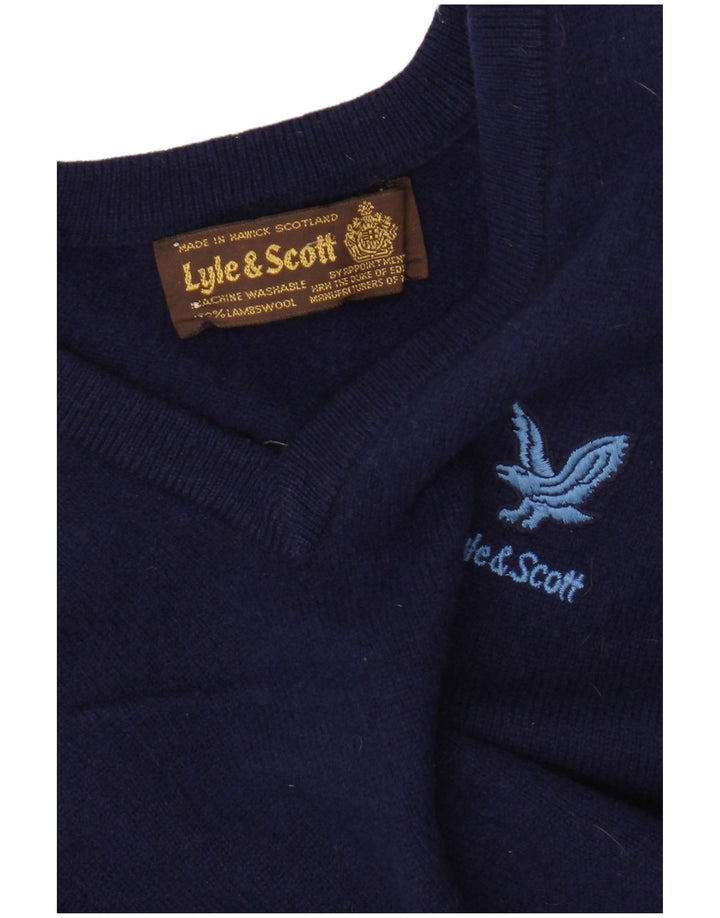 Lyle & Scott - Camiseta sin mangas para hombre, talla pequeña, lana de cordero azul marino