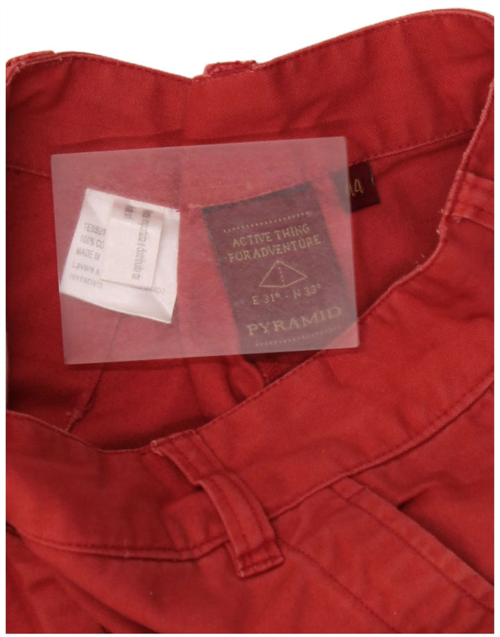 Shorts cargo para mujer PYRAMID IT 44 Medium W28 Algodón rojo