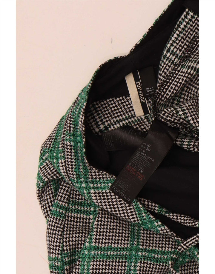 Topshop Mono sin mangas para mujer UK 10 Small Multicolor Houndstooth