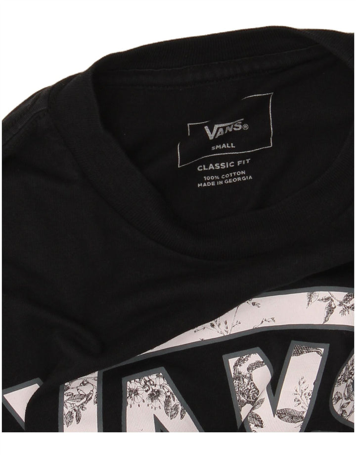 Vans Hombre Classic Fit Graphic Top Manga Larga Pequeño Algodón Negro