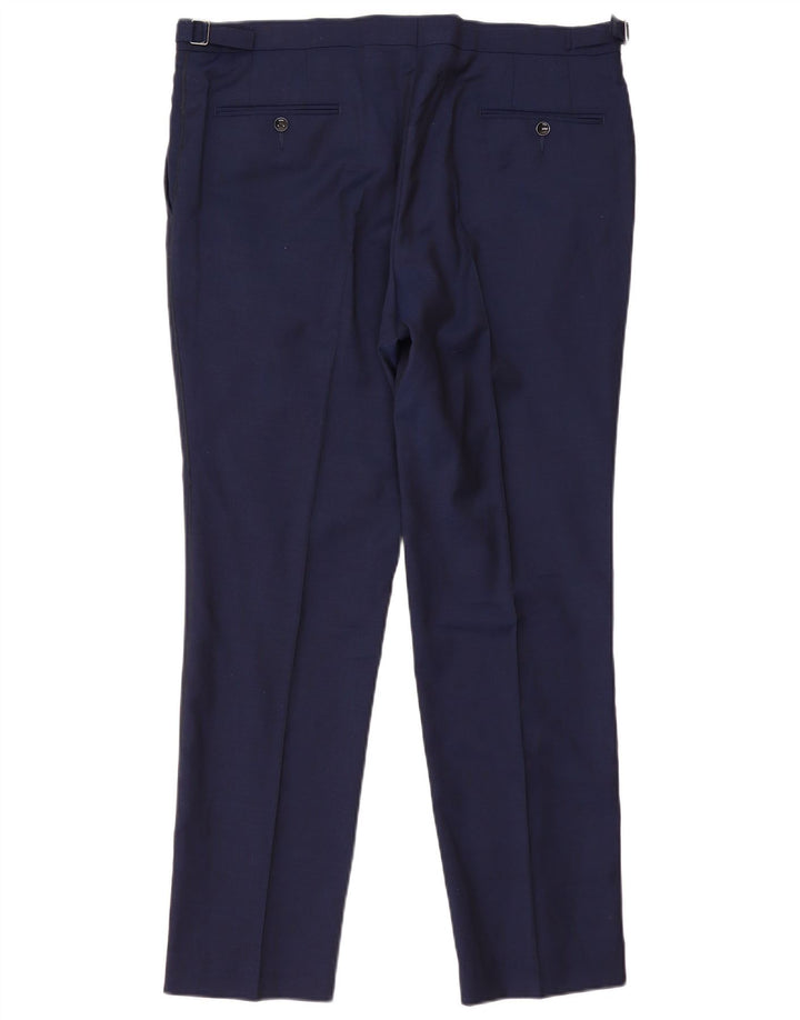 Marks & Spencer Pantalones de traje ajustados Autograph para hombre W38 L31 Azul marino