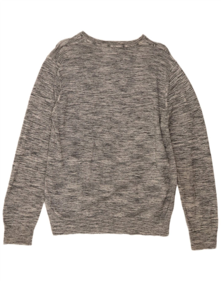 Tommy Hilfiger Jersey con cuello barco para hombre de algodón moteado en gris medio