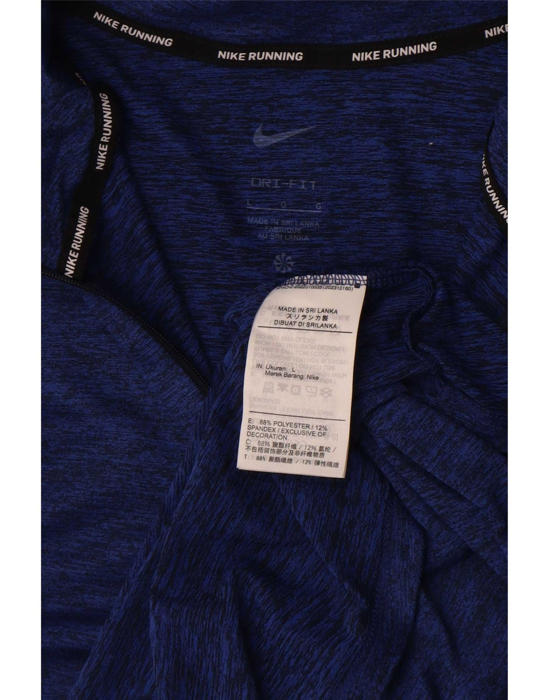 Nike Dri Fit - Chándal con cremallera y cuello para hombre, talla grande, color azul