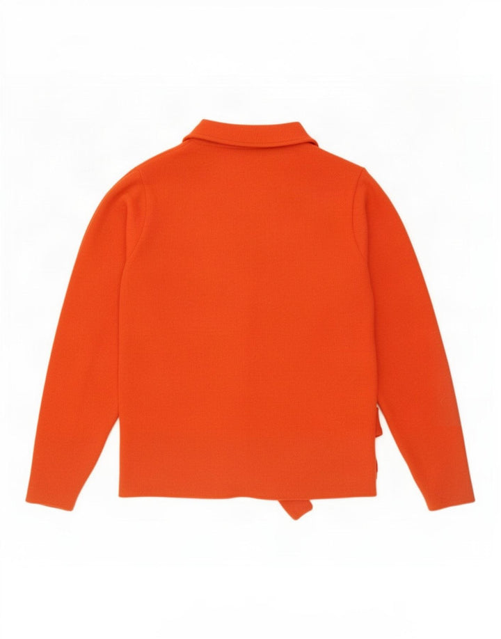 Zara Mujer Suéter De Cuello Alto De Gran Tamaño UK 10 Small Naranja
