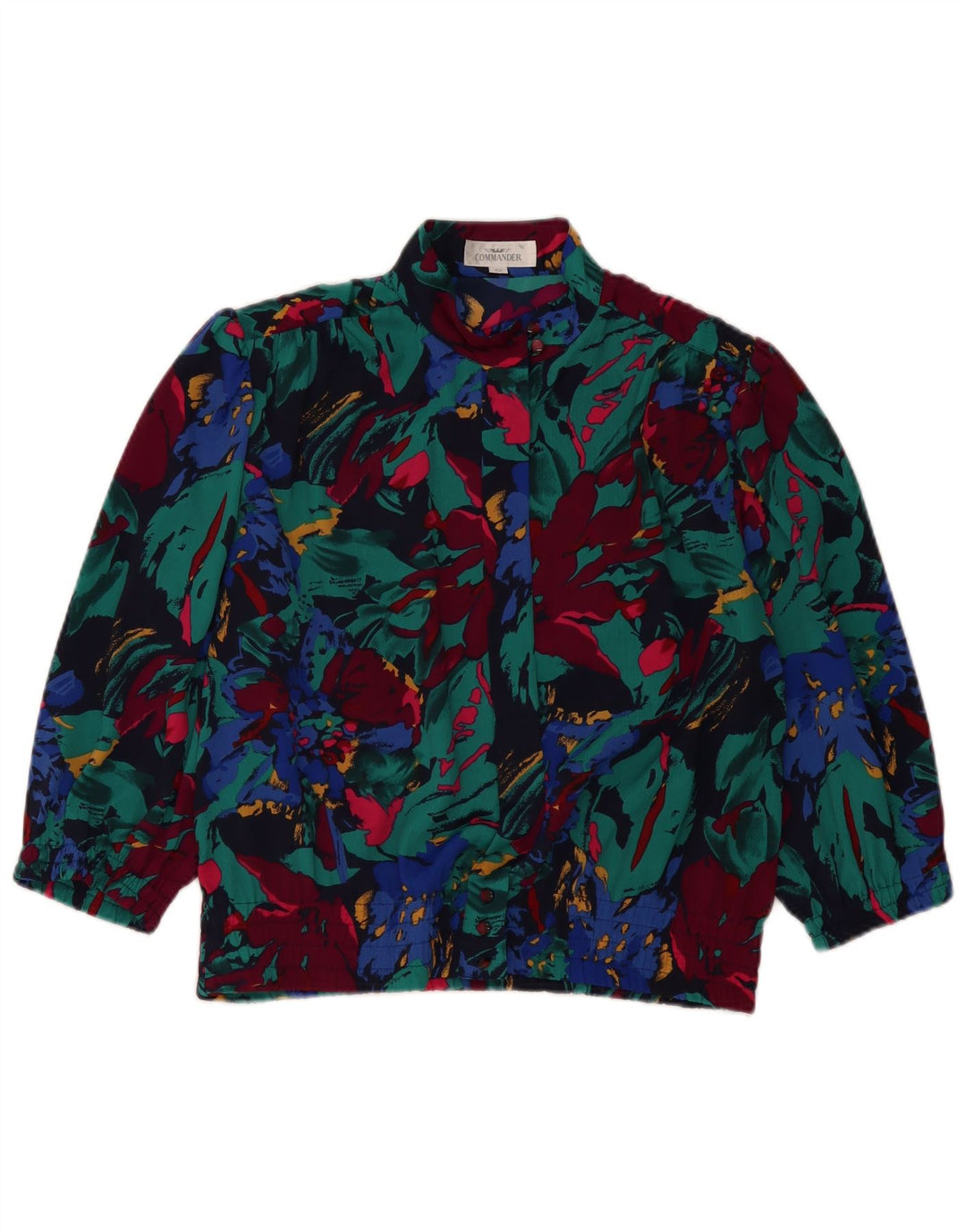 COMMANDER Blusa corta para mujer EU 42 Grande Multicolor Floral