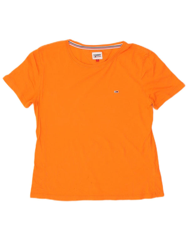 Tommy Hilfiger Camiseta para mujer Top UK 10 Small Naranja Algodón