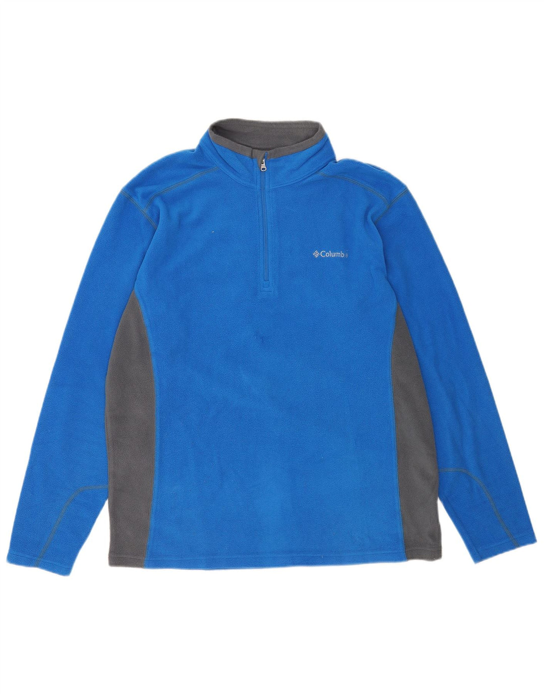 Columbia Jersey De Polar Con Cremallera Y Cuello Para Hombre Poliéster Color Block Azul Grande