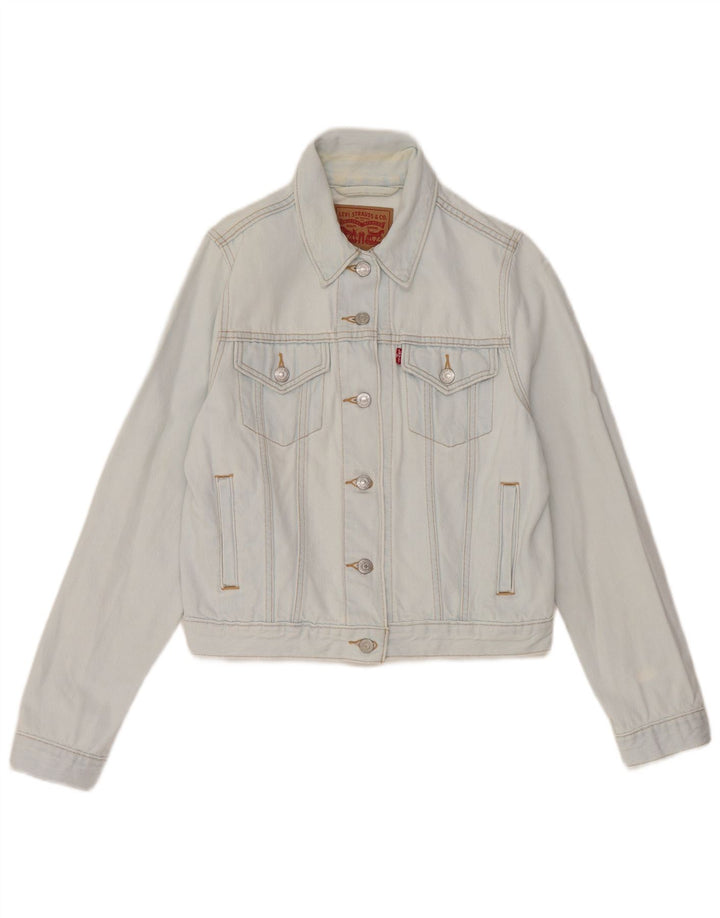 Levi's Chaqueta vaquera corta para mujer Reino Unido 12 Algodón azul medio