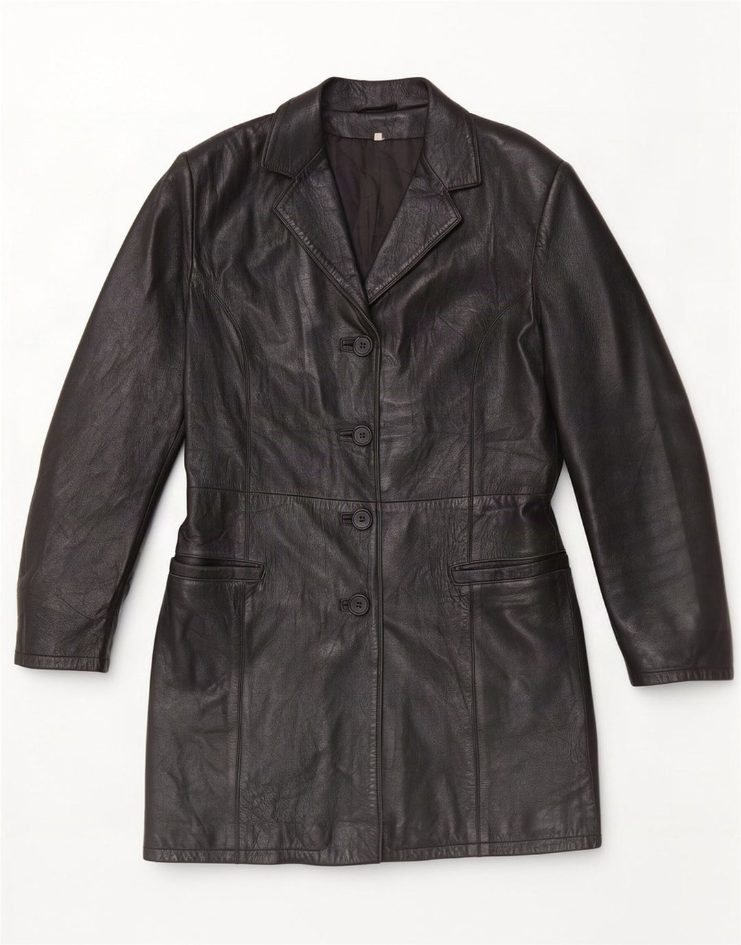 Suprema Abrigo de cuero para mujer IT 44 Medium Black