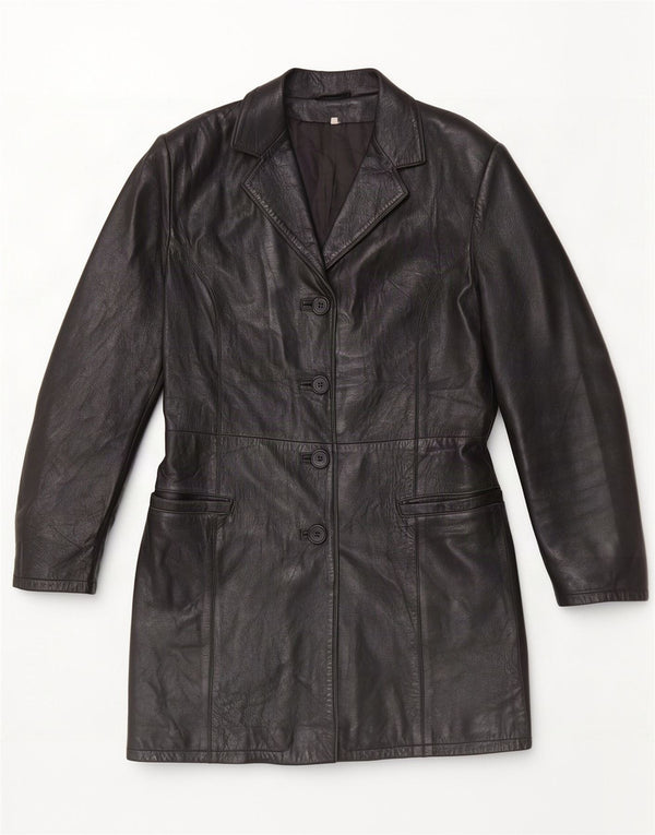 Suprema Abrigo de cuero para mujer IT 44 Medium Black