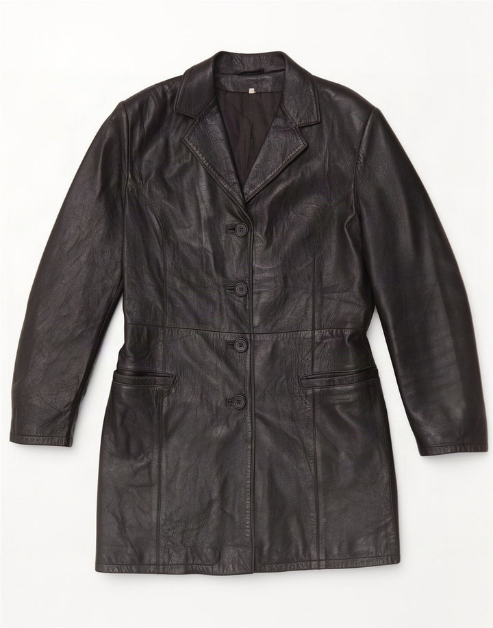 Suprema Abrigo de cuero para mujer IT 44 Medium Black