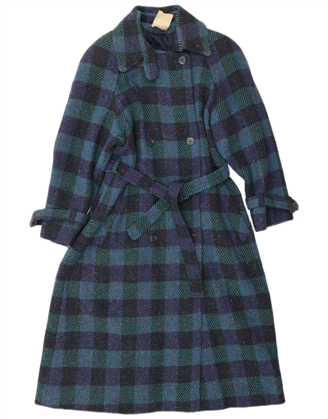 BLARNEY WOOLEN MILLS Abrigo de doble botonadura para mujer UK 40 Azul medio Clásico