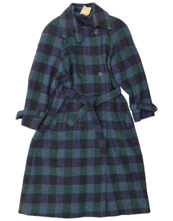 BLARNEY WOOLEN MILLS Abrigo de doble botonadura para mujer UK 40 Azul medio Clásico