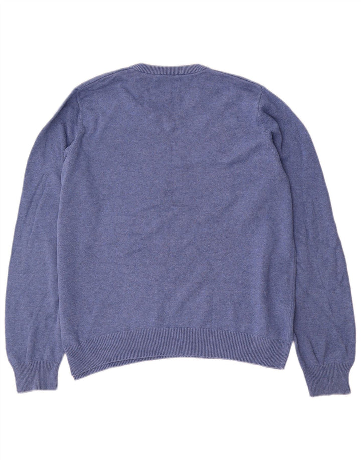 Marks & Spencer Jersey con cuello en V para hombre de algodón azul medio