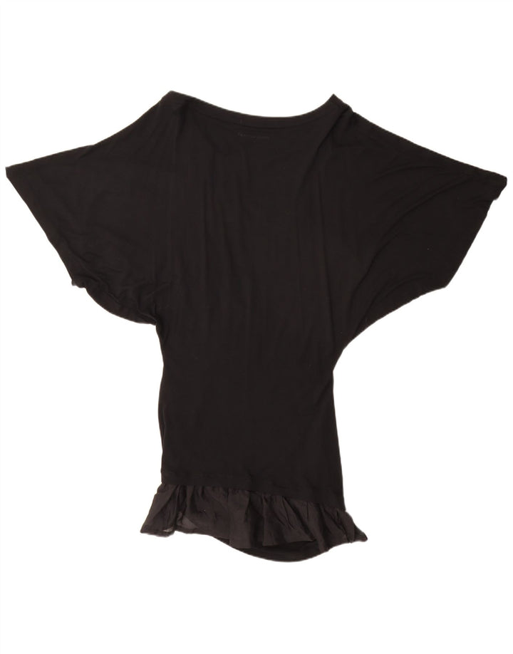 Versace Vestido Túnica Batwing IT 48 XL Viscosa Negra