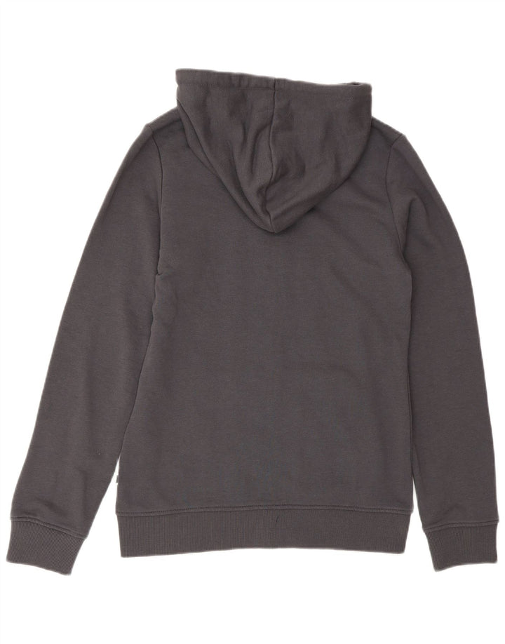 Carrera Sudadera con capucha y cremallera para hombre, talla pequeña, algodón gris