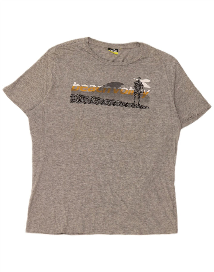 DIADORA Camiseta Gráfica Hombre Top XL Gris Algodón