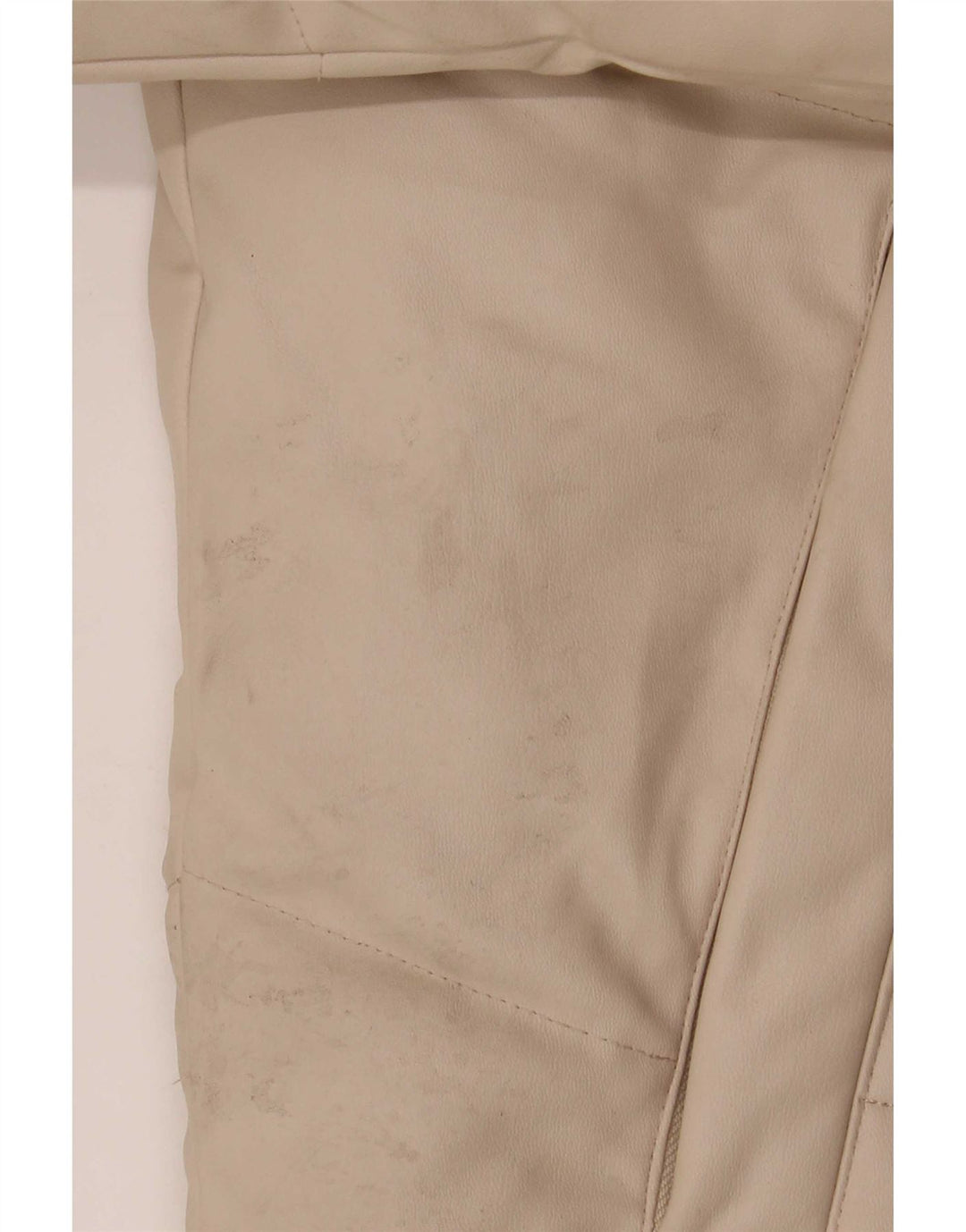 Zara Mujer Chaqueta Acolchada Extragrande Con Capucha UK 10 Small Beige Poliéster