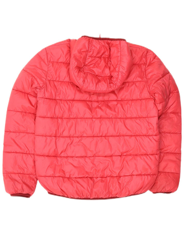 Champion Chaqueta Acolchada Con Capucha Para Mujer UK 44 Grande Poliéster Rojo