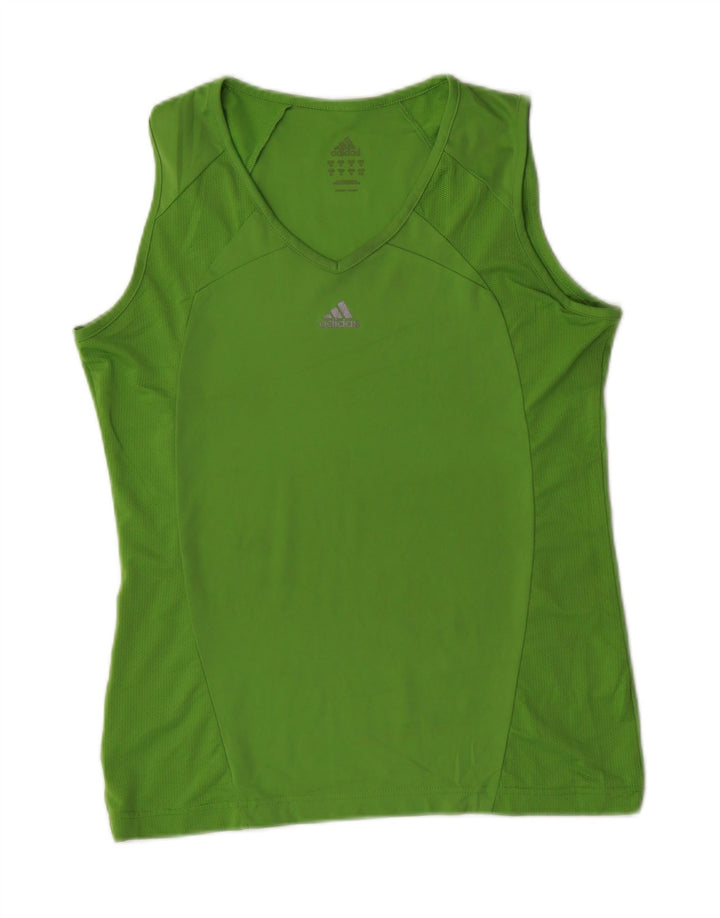 Adidas - Camiseta sin mangas para mujer, talla 40, color verde medio