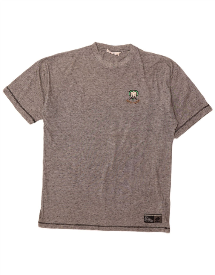 LOTTO Camiseta gráfica para hombre UK 44/46 2XL Poliéster moteado gris