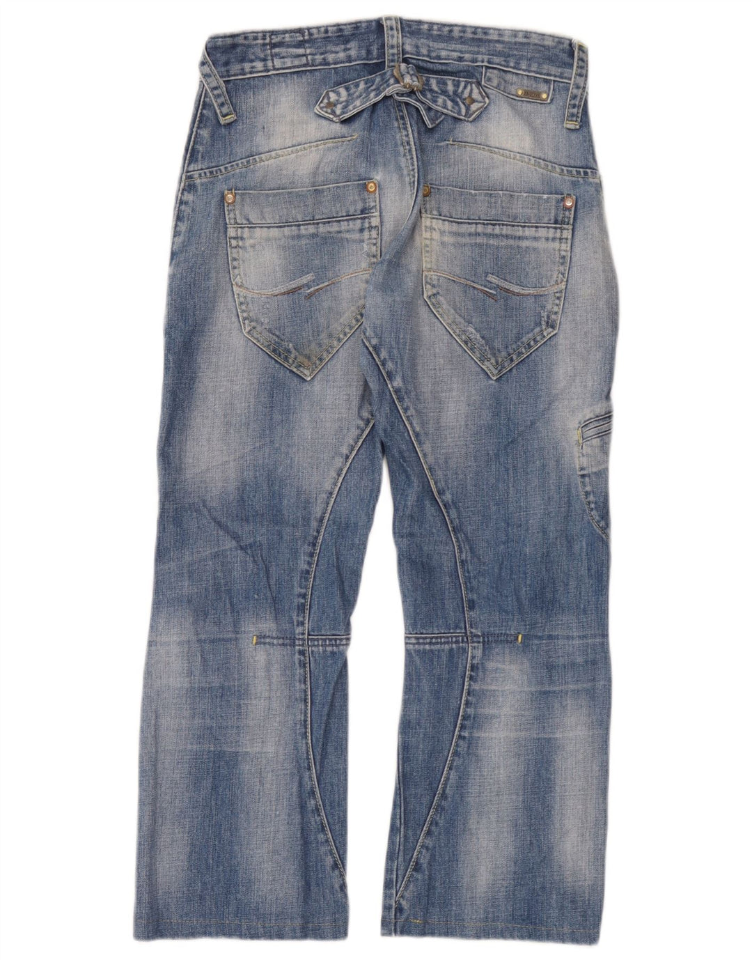 Jack & Jones Vaqueros recortados desgastados estilo cargo para hombre W30 L25 Azul
