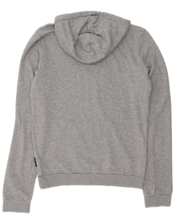 Adidas Hombre Sudadera Con Capucha Gráfica Jersey Pequeño Gris Moteado De Algodón