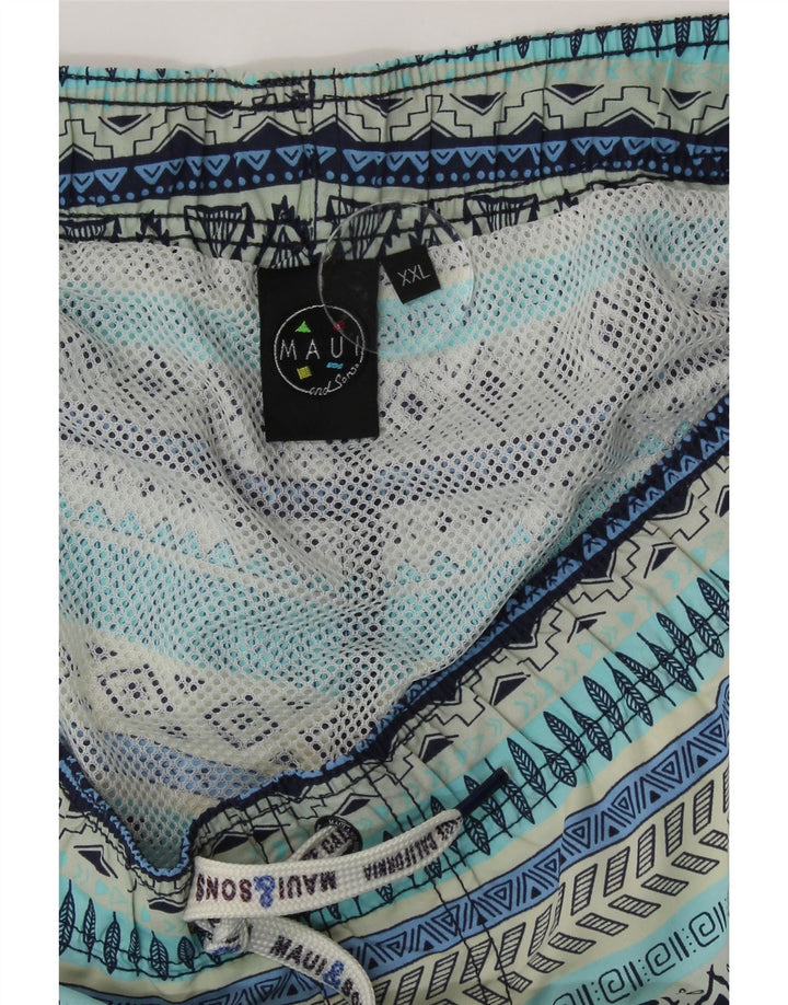 Maui and Sons Bañador Hombre 2XL Azul Geométrico Poliamida