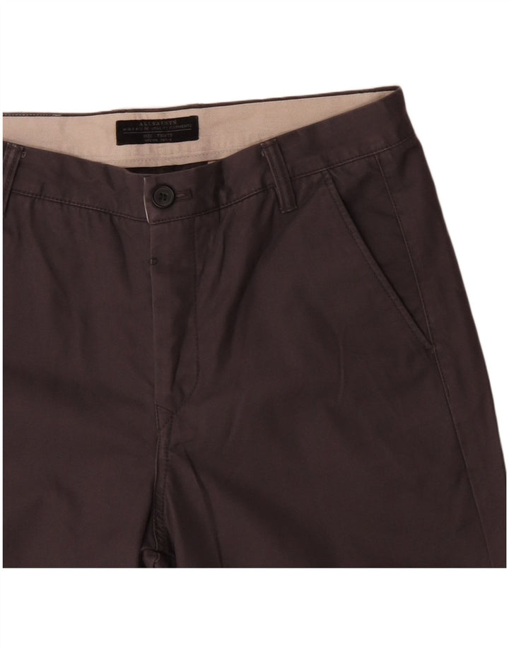 Pantalones cortos chinos All Saints para hombre W30 Algodón marrón medio