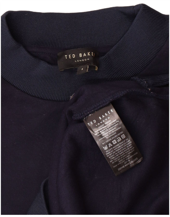 TED BAKER Sudadera extragrande para mujer Talla 1 XS Viscosa azul marino