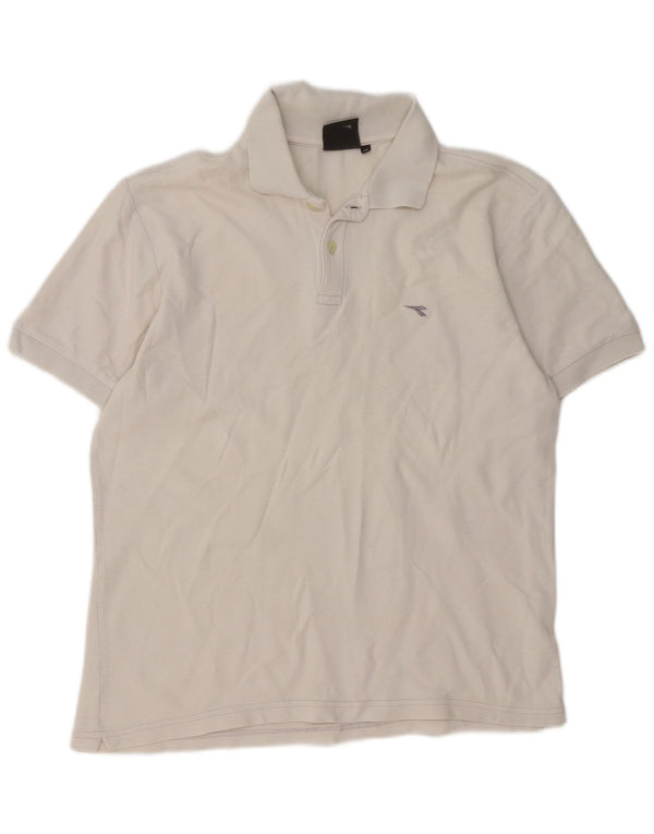 Polo Diadora Hombre Algodón Blanco Mediano