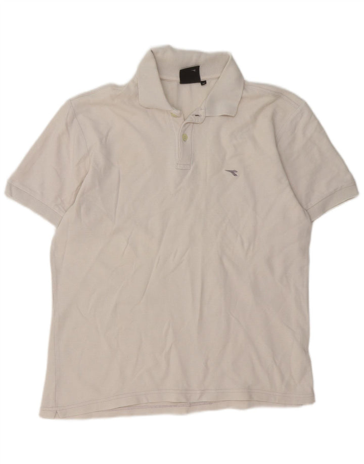 Polo Diadora Hombre Algodón Blanco Mediano