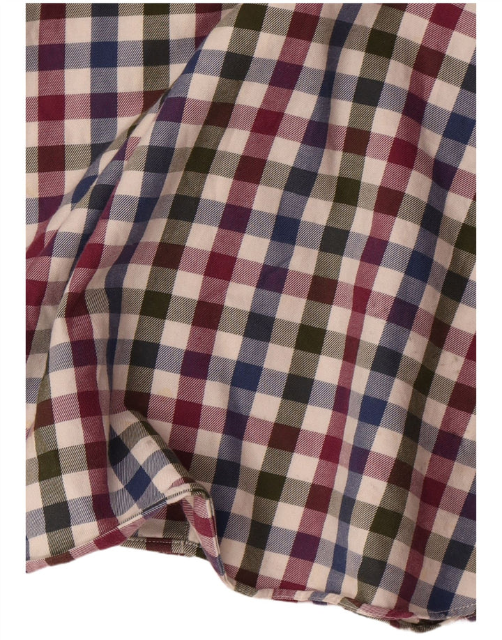 MASSIMO DUTTI Camisa Franela Hombre Mediana Algodón Vichy Multicolor