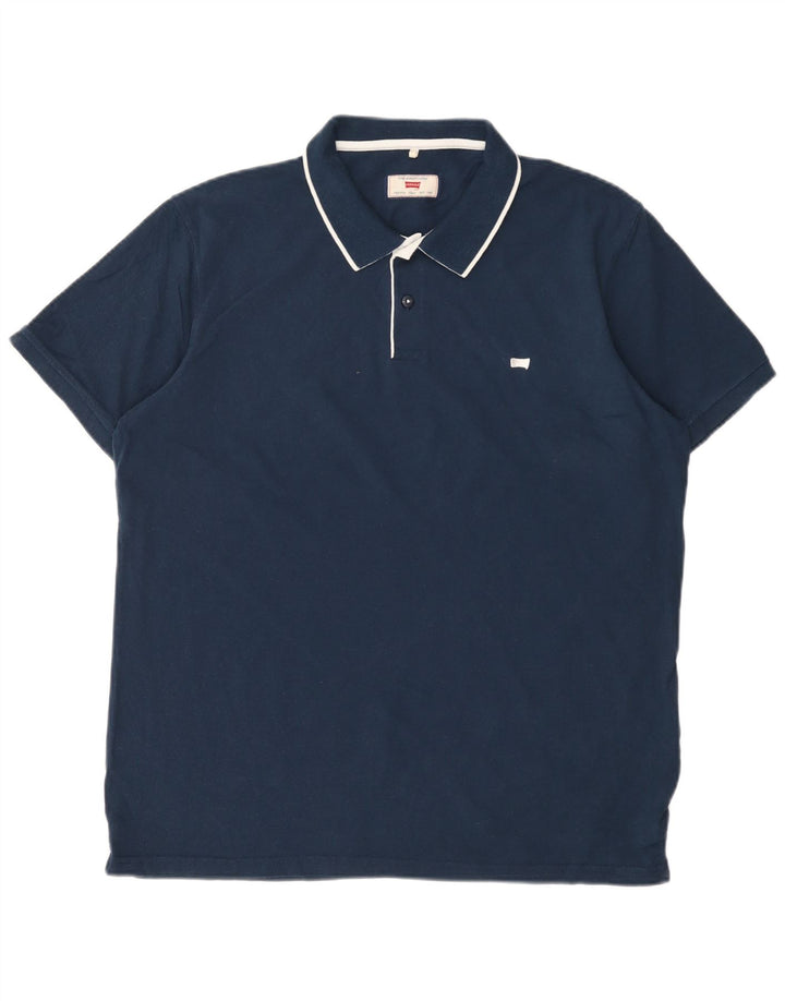Polo Carrera Hombre 2XL Azul Marino Algodón