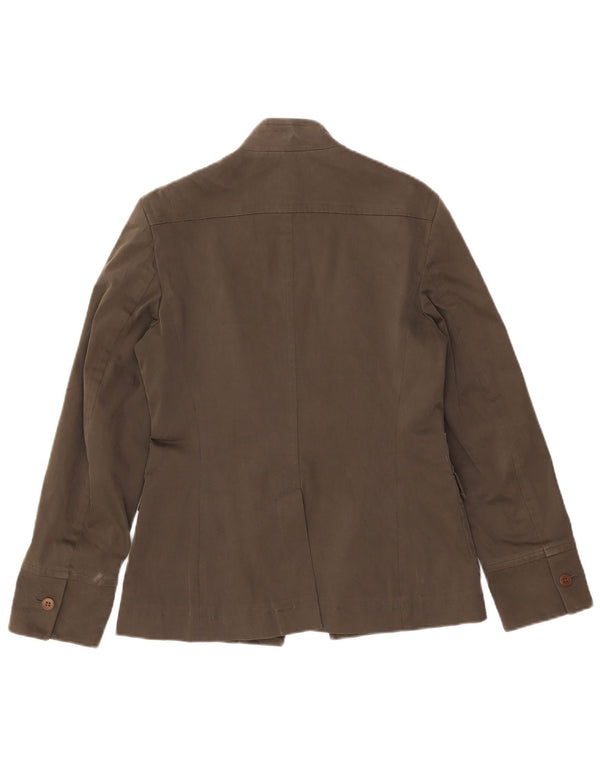 Marella Chaqueta Blazer para Mujer UK 10 Small Marrón Algodón