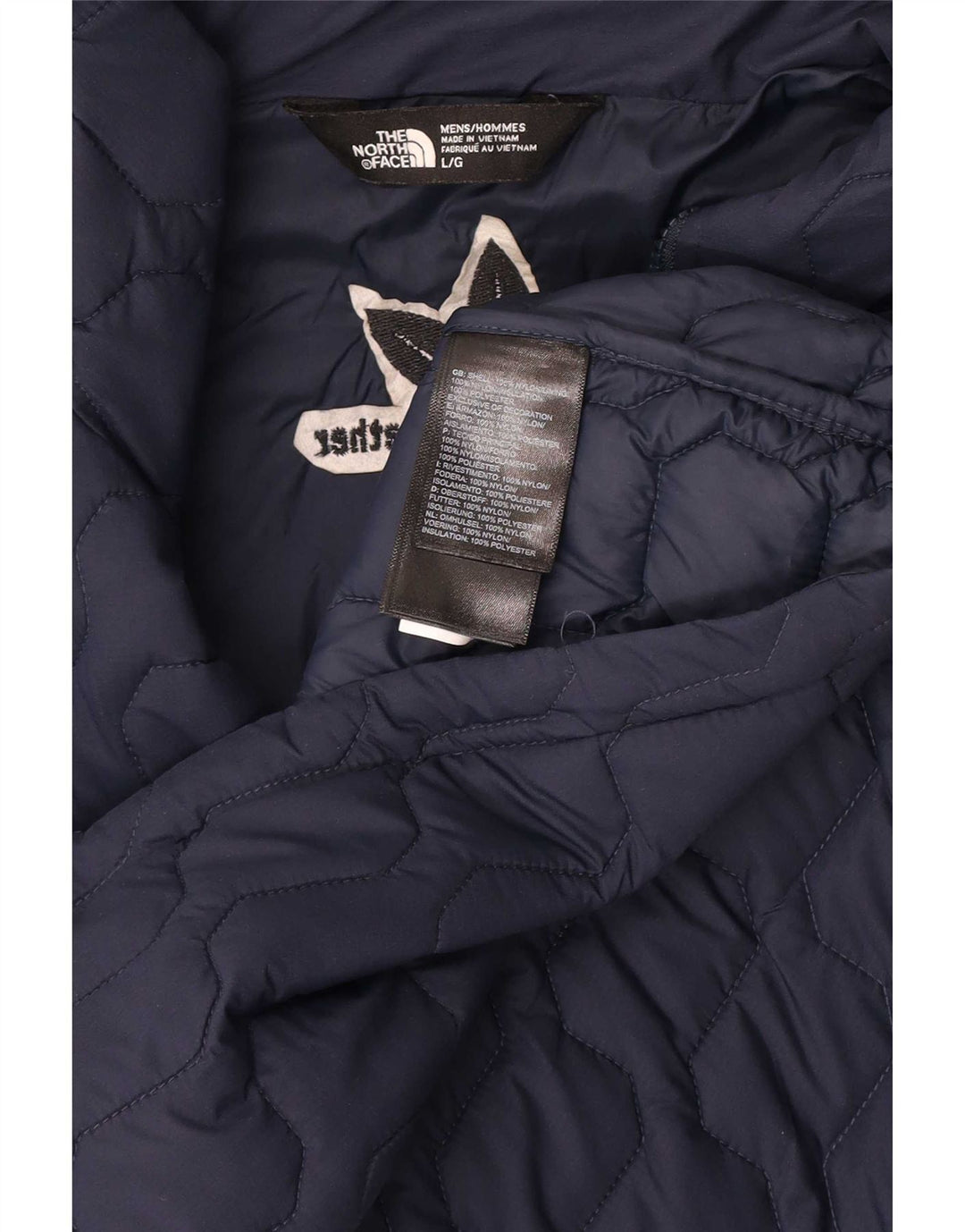 The North Face Chaqueta acolchada para hombre UK 40 Large Nylon azul marino