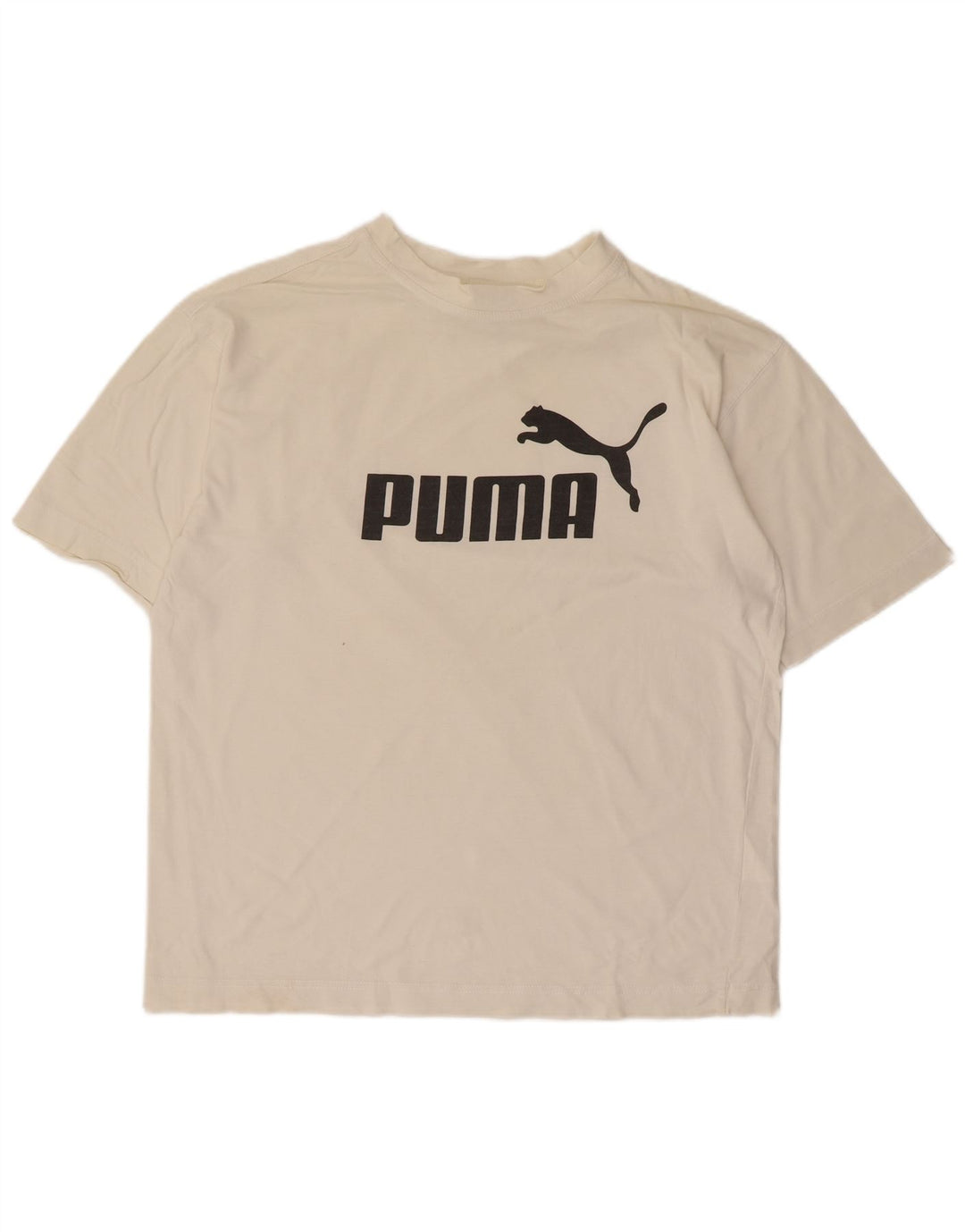 Puma Camiseta gráfica para hombre Top Small White Cotton