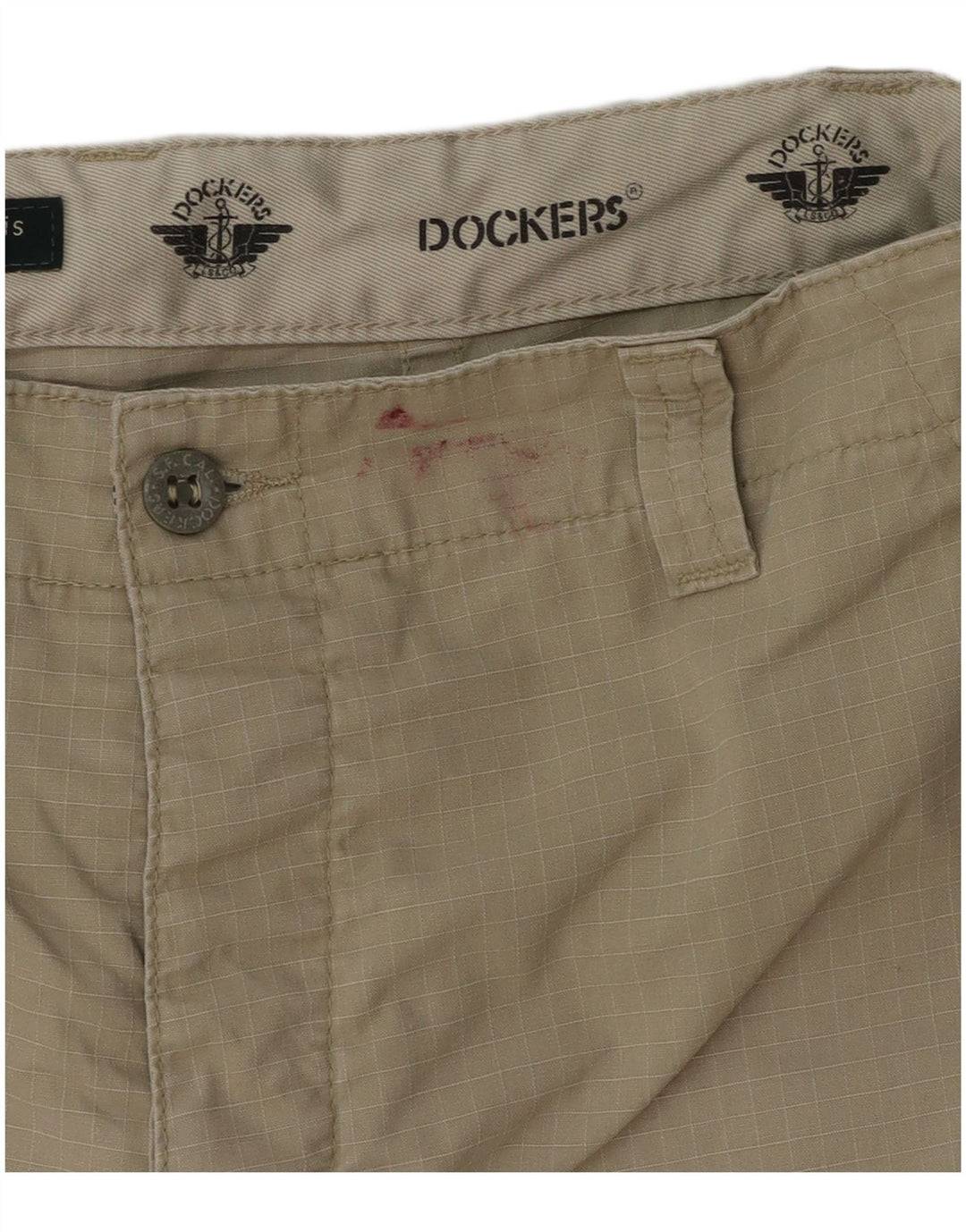 Dockers Pantalones cortos tipo cargo Khakis para mujer W36 Large Khaki Check